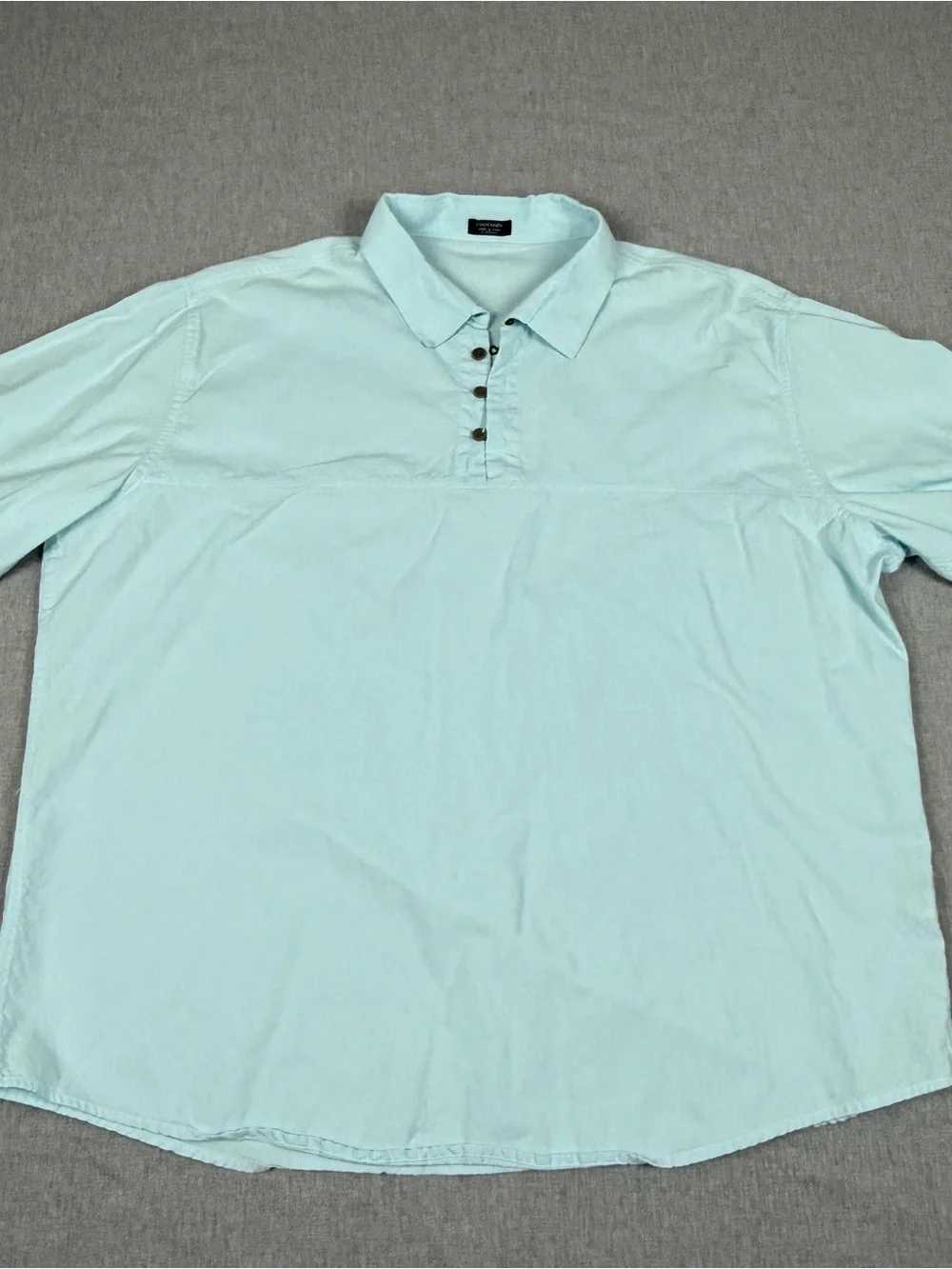 COOFANDY Cotton Henley Shirt Men’s XXL Light Blue Casual Coastal